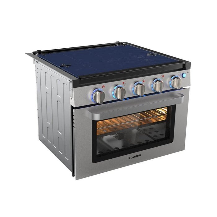 Alternative view of Camplux 17″ RV Oven with 3 Burners Cooktop