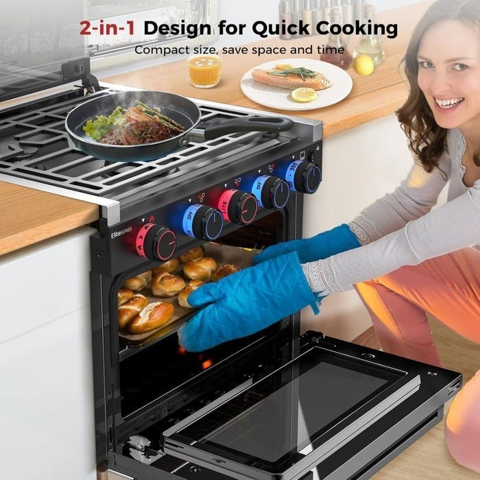 Alternative view of CAMPLUX 2-in-1 RV Propane Oven Stove